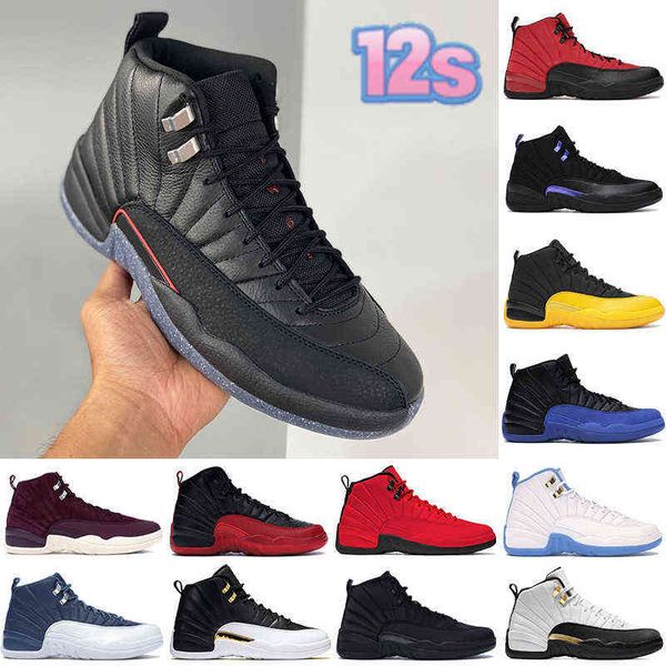 

est 12 12s utility mens basketball shoes twist reverse game royalty winter black dark concord indigo university gold blue bordeaux