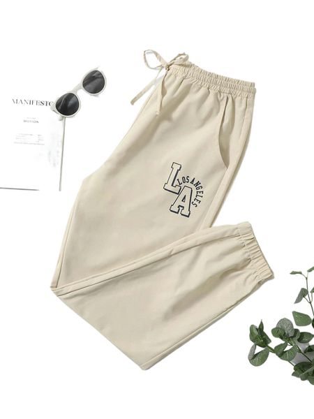 

men letter graphic slant pocket pants a8yf#, Black