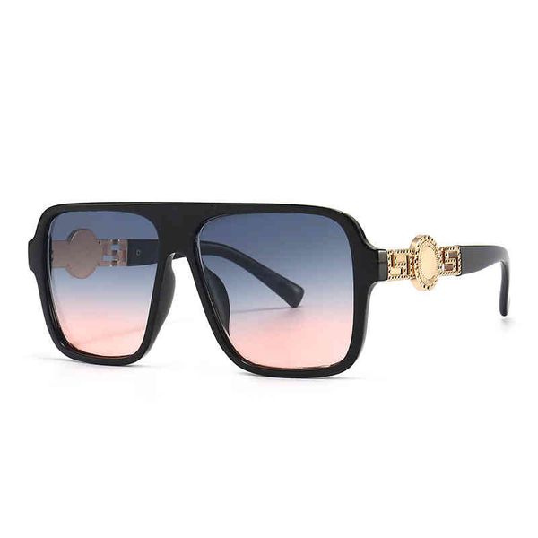 

flat oversized frame sunglass ins style modern charm fashion sunglass women h005, White;black