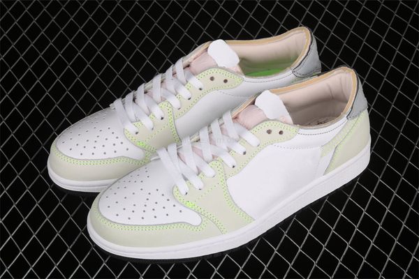 

1 low white ghost green dm7837-103 basketball shoes womens mens size us 7-13 40-47