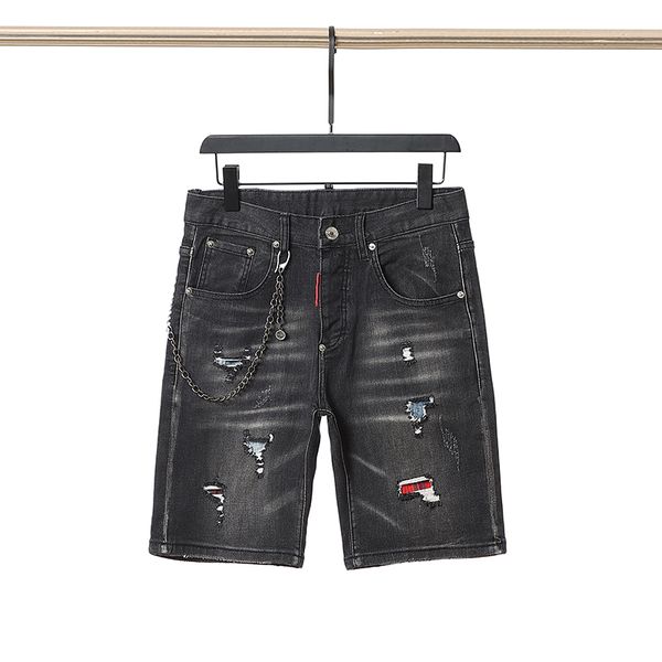 

summer famous new products men's ripped short jeans clothing shorts breathable casual fashion clothing#17, Blue