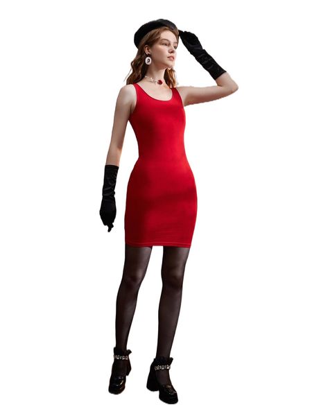 

x anthony vanderwoo solid sleeveless bodycon dress i5cw#, Black;gray