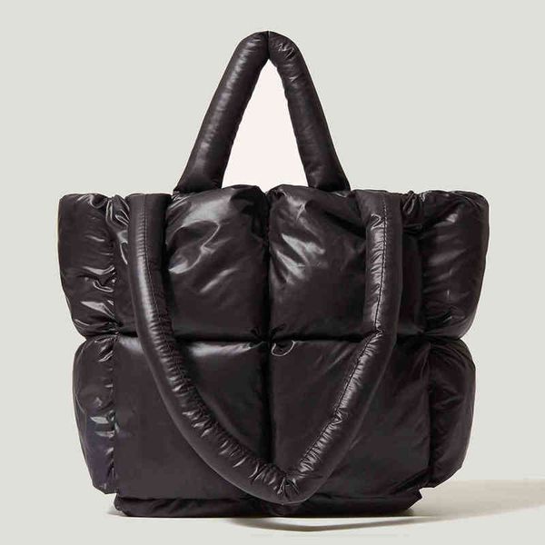 

winter women space pad cotton feather down bag fashion luxury handbags women bags designer ladies shoulder crossbody bags 220506