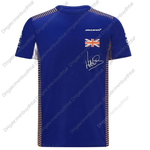 

2022 f1 team racing formula men's short sleeve t shirt summer new man and woman motorcycle drivers mclaren off road printing suit plus, White;black