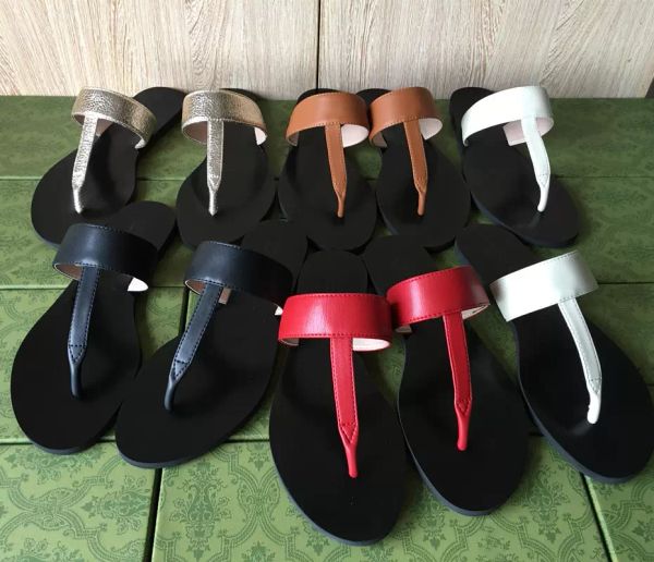 

2021 summer luxury g sandals designer women flip flops slipper fashion genuine leather slides metal chain ladies casual shoes, Black