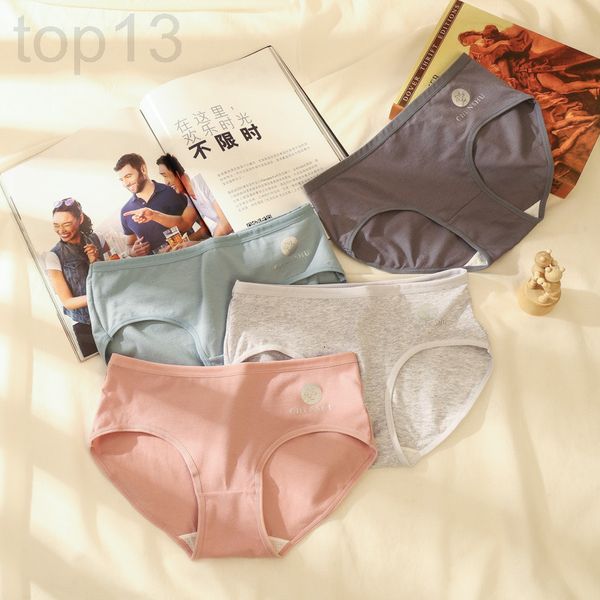 

women's panties designer [stand alone]underwear women's pure cotton comfortable and breathable bottom crotch solid color middle wa, Black;pink