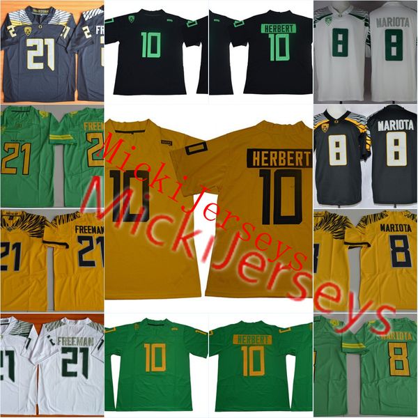 

2022 ncaa custom oregon ducks stitched college football jersey 8 marcus mariota jerseys #24 kenjon barner #21 lamichael james #10 dennis dix, Black