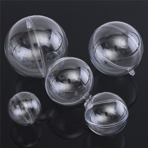 

50pcs 25 set 40/50/60/70/80mm clear round ball sphere plastic fillable ball bath bomb mold mould plastic diy bathing tool
