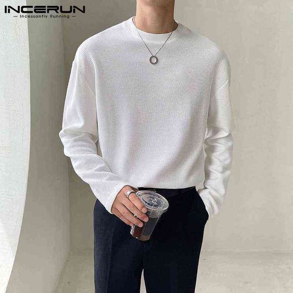 Stile coreano Moda Uomo Camiseta Tutto-fiammifero Semplice Casual Streetwear Maschile a maniche lunghe Pullover Bottoming T-shirt S-5XL T220808