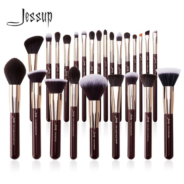 Pincéis de maquiagem Jessup Definir Profissional Natural Hair Brush Fundação em pó de contour Eyeshadow 15 25pcs 220722