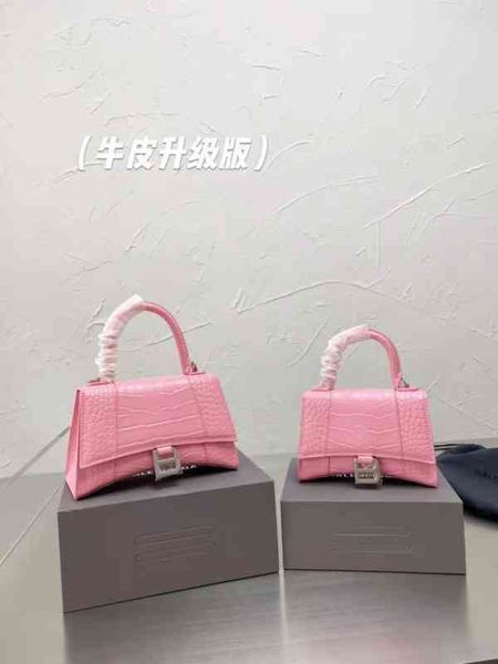 

2022ss designer bag balencigas's handbags b b-shaped paris 2022 home leather crocodile hourglass net red same portable single messenger