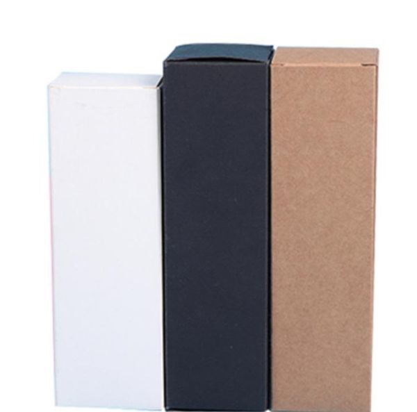 2021 3,5*3,5*11,5cm 350gsm Caixa de embalagem de papel de embalagem branca de papel kraft cosméticos