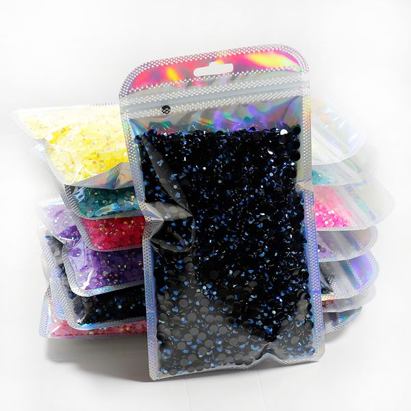 

yantuo factory wholesale ab colors bulk package flat back resin rhinestone beads 2mm jelly non fix rhinestone, Black