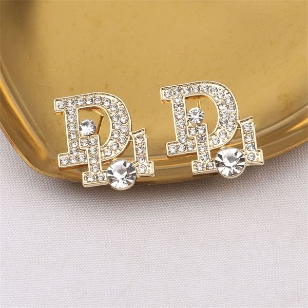 

20% off 2022 new jewelry di home new inlaid fashion french net red letters simple design versatile earrings, Golden