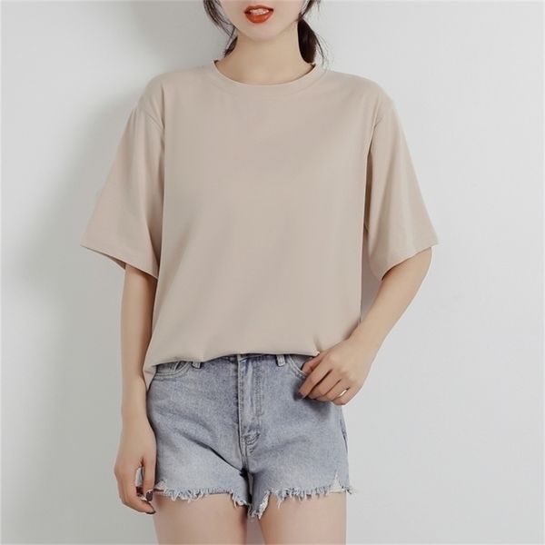 

women shirt fashion t-shirt khaki tees short sleeve 220402, White