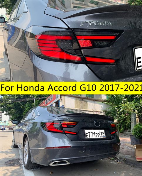 Тормозная лампа для стиля автомобиля для Honda Accord G10 Светодиодный хвостовой ламп 17-22 сигнал поворота.