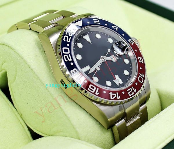 

designer watches rolexs original box watch pepsi white gold box/papers mechanical automatic official nshk, Black;brown
