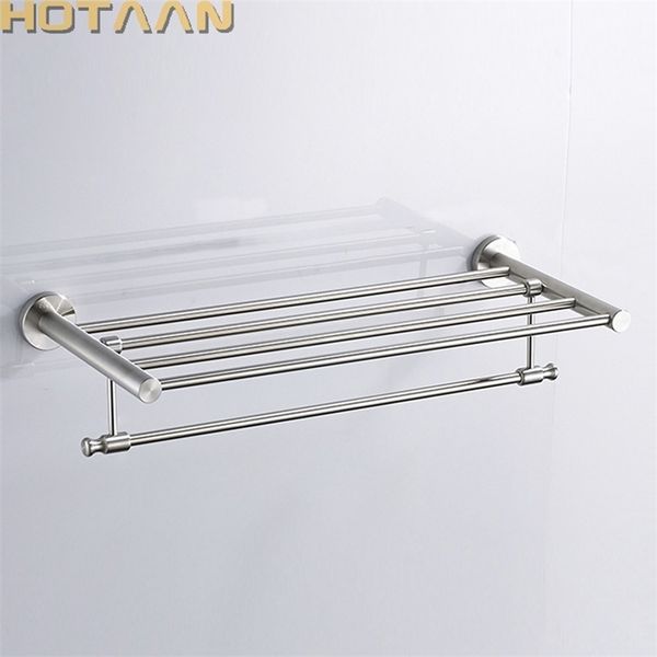 Toalheiro do banheiro 304 aço de aço de aço de níquel de níquel rack de toalha redonda rack T200915