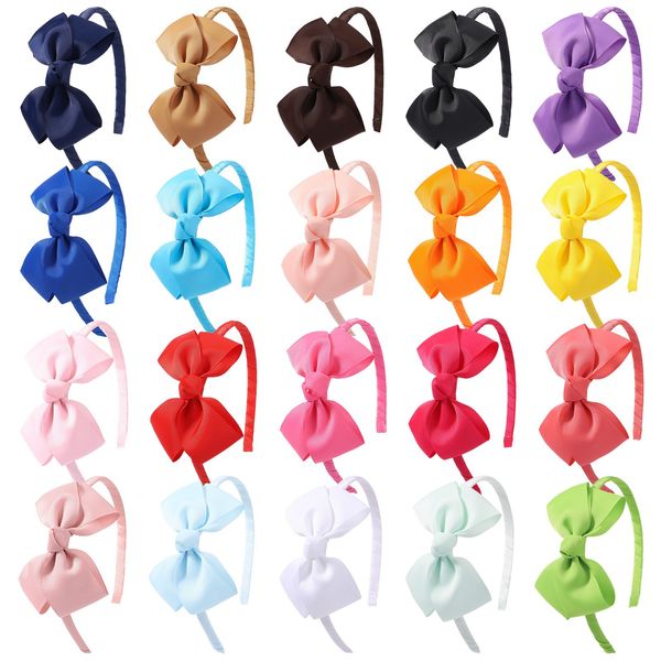 4.3 inç Bebek Kız Saç Sopa Şerit Yay Hairbands Prenses Butik Grogroin Saç Aksesuarları Kız El Yapımı Yaylar Şapkalar KFG24