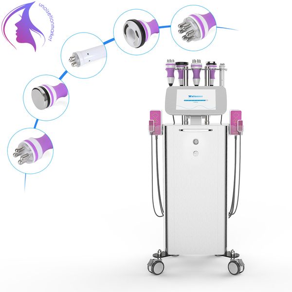 

6in1 cavitation ultrasonic vacuum rf led laser body slimming beauty machine spa