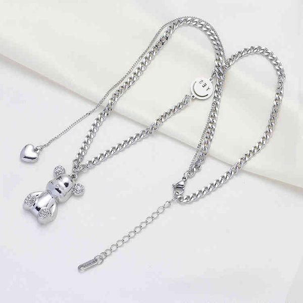 

3m1b designer's original c-line pendant necklace, Silver