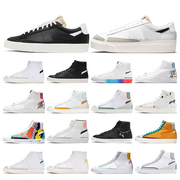 

blazer mid 77 vintage white black men fashion shoes women sneakers have a good game indigo optic yellow pomegranate roma green outdoor sport