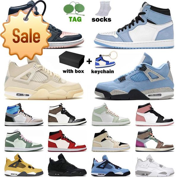 

with box jumpman 1 og basketball shoes mens womens prototype dark mocha mid white university blue 4 sail 4s cactus jack u