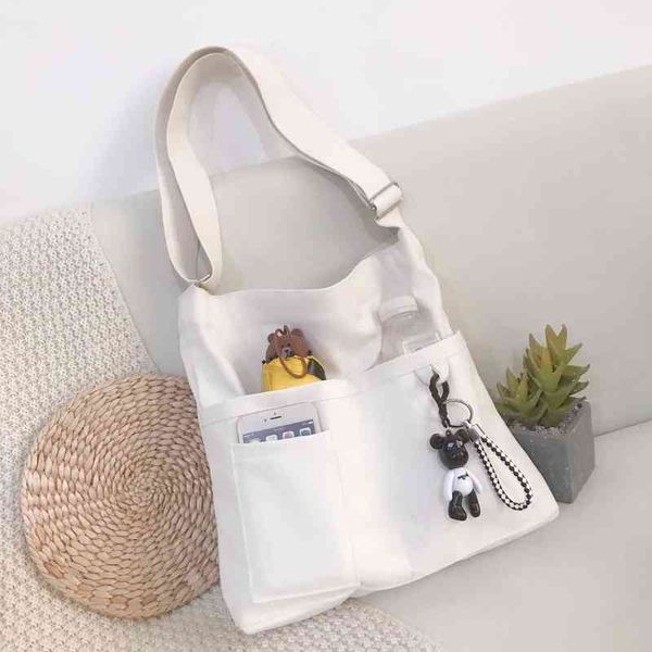 

evening bag canvas female 2022 korean version ins messenger literary single shoulder college student class 0805