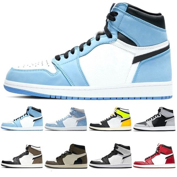 

jordns st quality basket shoes 1s mens womens trainers 1 university blue north carolan volt gold sport sneakers size 36-46