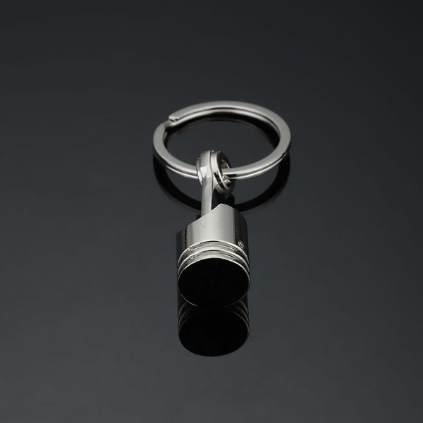 

wholesale promotional gifts silver metal piston car keychain keyfob engine fob key chain ring keys rings de376