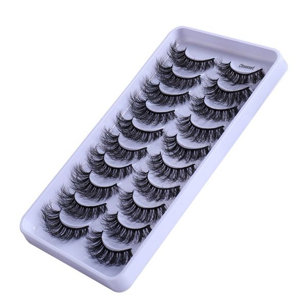 

multilayer thick false eyelashes extensions soft & vivid messy crisscross hand made reusable curly fake lashes full strip eyes makeup 6 mode