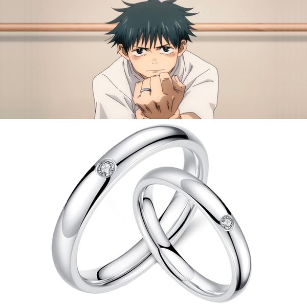 Anime Jujutsu Kaisen Yuta Okkotsu Ringe Cosplay Requisiten Männer Frauen Paar Liebhaber Ring Schmuck Zubehör Geschenke 220719