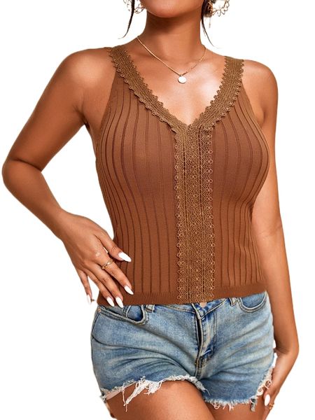 

contrast lace knit k96m#, White;black