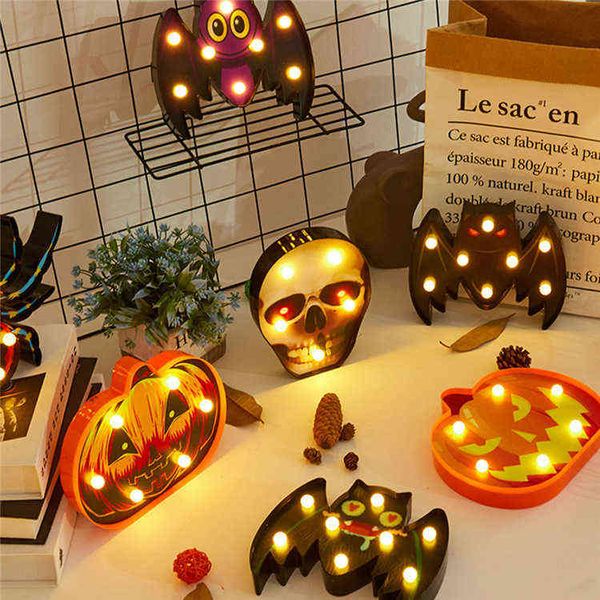 

factory outlet halloween decorative lantern modeling lamp bat spider skull pumpkin ghost festival night light