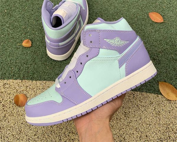 

shoes version jumpman 1 1s mid se women basketball violet trainers sneakers sports come with 554724-500