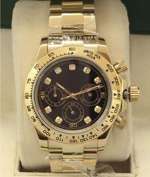 

luxury mens 116508 116500 designer watches montre de luxe asian 2813 automatic movement wristwatches ceramic bezel 316l steel watrtproof sap, Slivery;brown
