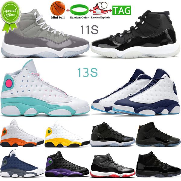 

2023 jumpman 11s basketball shoes men women cool grey 13s flint aurora green mens trainers sports sneakers eur 36-47 bred gamma blue, Black