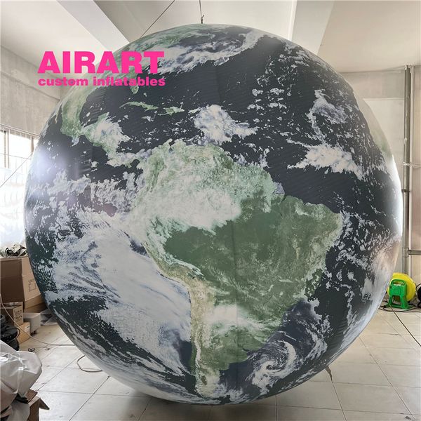

factory price customized giant event inflatable earth planet sphere balloon