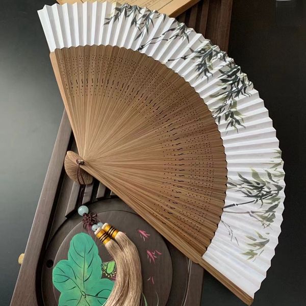 Складной вентилятор бамбук вентилядор китайский древний абаникос Пара Бода Вентилятор танце