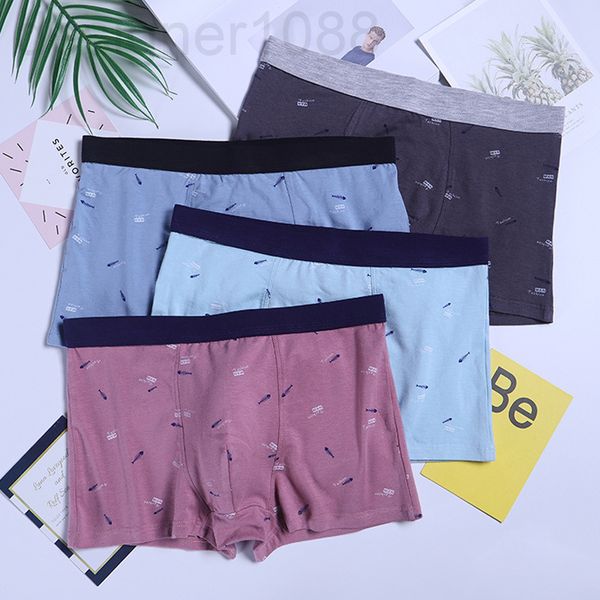 

underpants designer men's underwear breathable sweat absorbing cotton u convex bag flat pants men's comfortable youth middle waist, Black;white