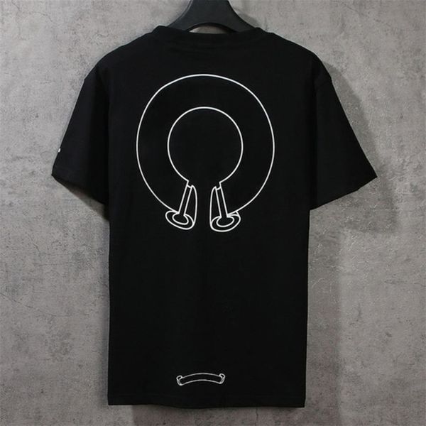 

luxury fashion summer men's t shirts ch loose classic designer short sleeves letter horseshoe sanskrit cross print sweatshirts t-shirts, White;black