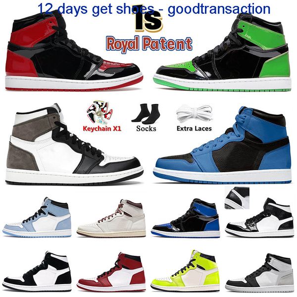 

with original box 3 days ship mens 1 1s basketball shoes jumpman bred patent green royal blue high dark mocha maarina bordeaux georgetow
