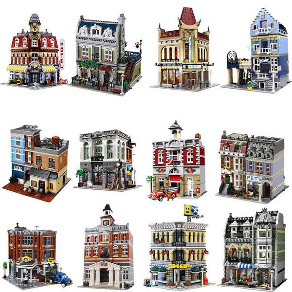

in stocks fire brigade 15004 city street view bricks model with figures building blocks 10197 toys for kids christmas gifts t220719