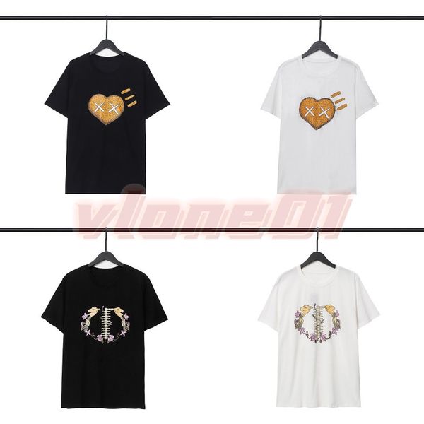 

mens fashion brand t shirts high street womens heart digital print tees couples short sleeve cotton t shirt asian size s-2xl, White;black