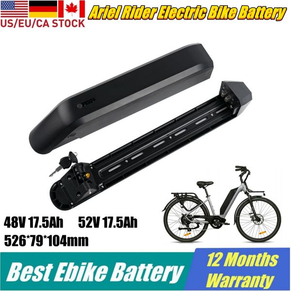 750W Himiway Ebike Pil Paketi 52V 48V 17.5AH ARIEL RIDER YIL FAT TÜR Lastik Şarj Cihazı ile Hailong Piller