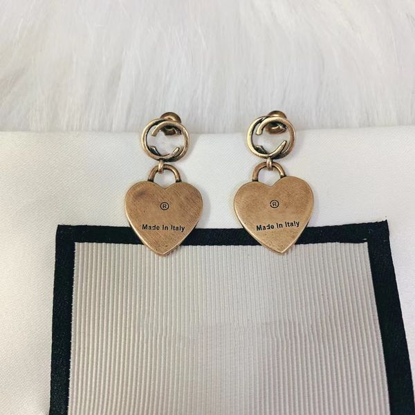 

designer earrings stud brand 18k gold plated heart letters fashion women earring wedding party jewerlry, Golden;silver