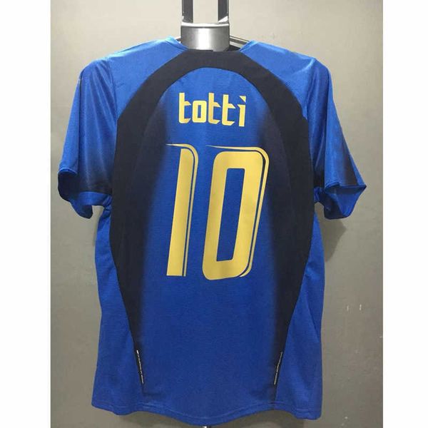 

haveluxury retro 2006 totti pirlo soccer jerseys 1994 zola r baggio maglia 2000 1986 1990 maldini buffon italia blue white football shirt, Black