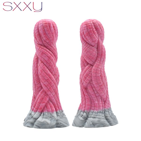 SXXY Medusa Twist Fantasy sexy Spielzeug für Anfänger, bunter Analplug, Hautgefühl, Silikondildo, Vagina-Massage, Intimprodukte