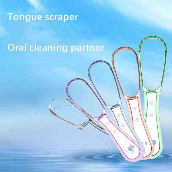 1pcs Limpador de língua Rascada Hygiene Hygiene Dental Care Bolying Ferramentas de limpeza reutilizável respiração fresca 220614