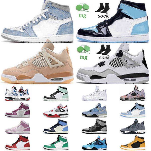 

2022 men women fashion basketball shoes 4 4s zen master university blue what the cool grey lucky green valentines day 2022 chenille mens, White;red